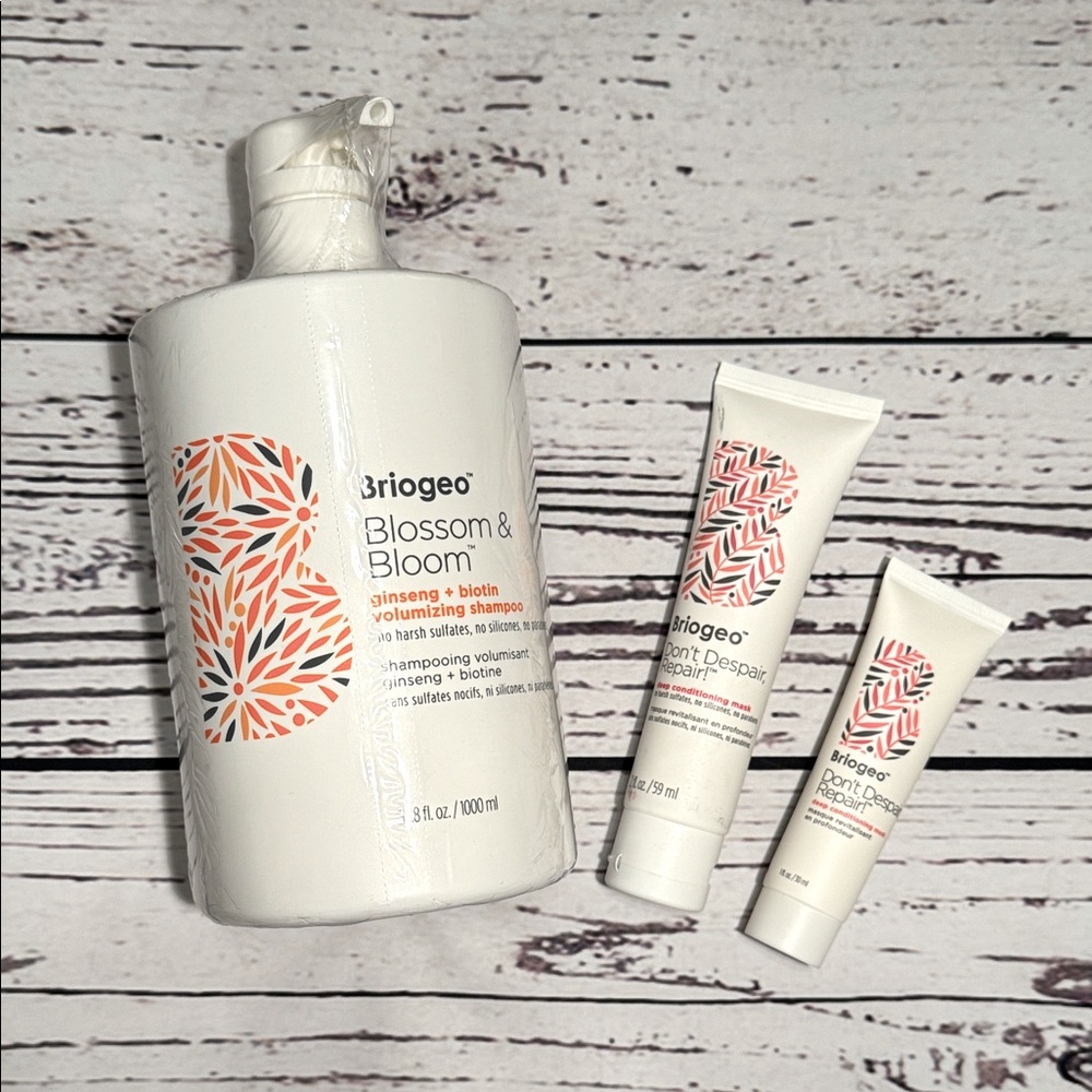 NEW Briogeo Blossom & Bloom Volumizing Shampoo Liter Don’t Despair Repair! Masks